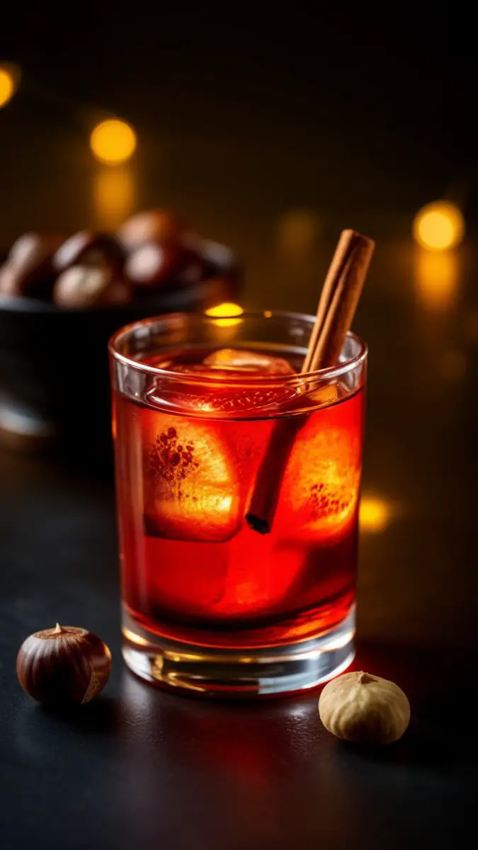 Chestnut Negroni cocktail