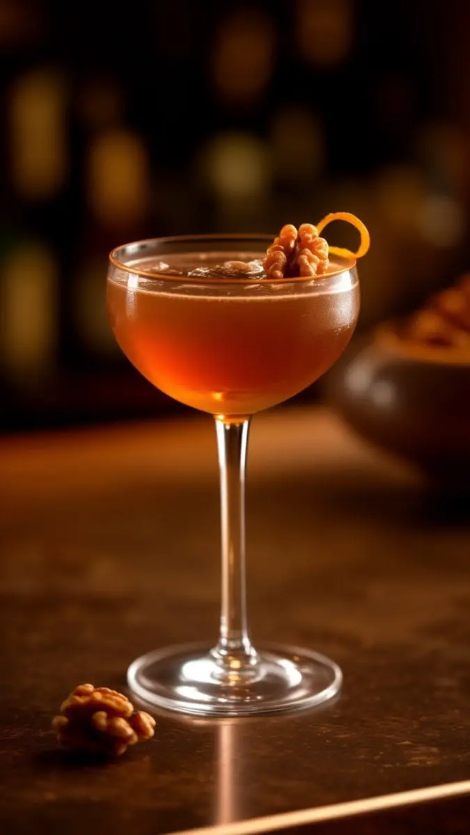 Maple Walnut Manhattan cocktail