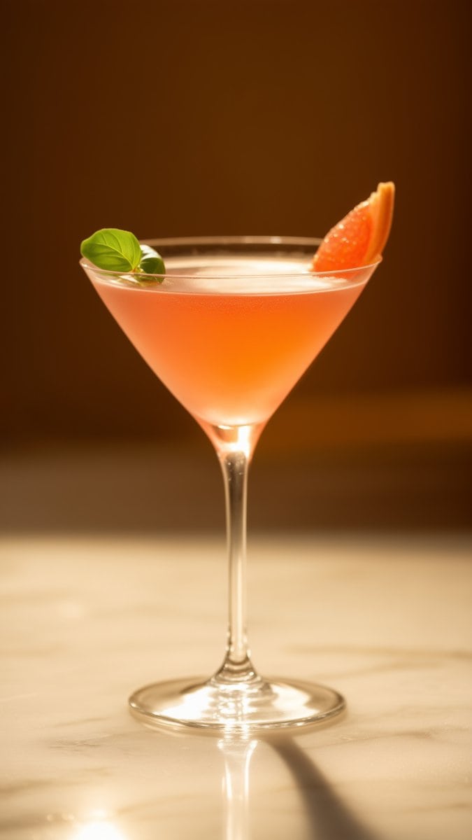 Grapefruit Basil Martini