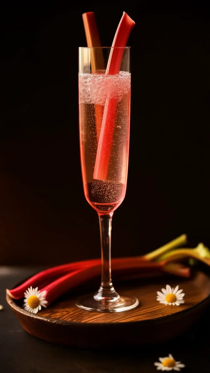 Fizzy Rhubarb Cocktail