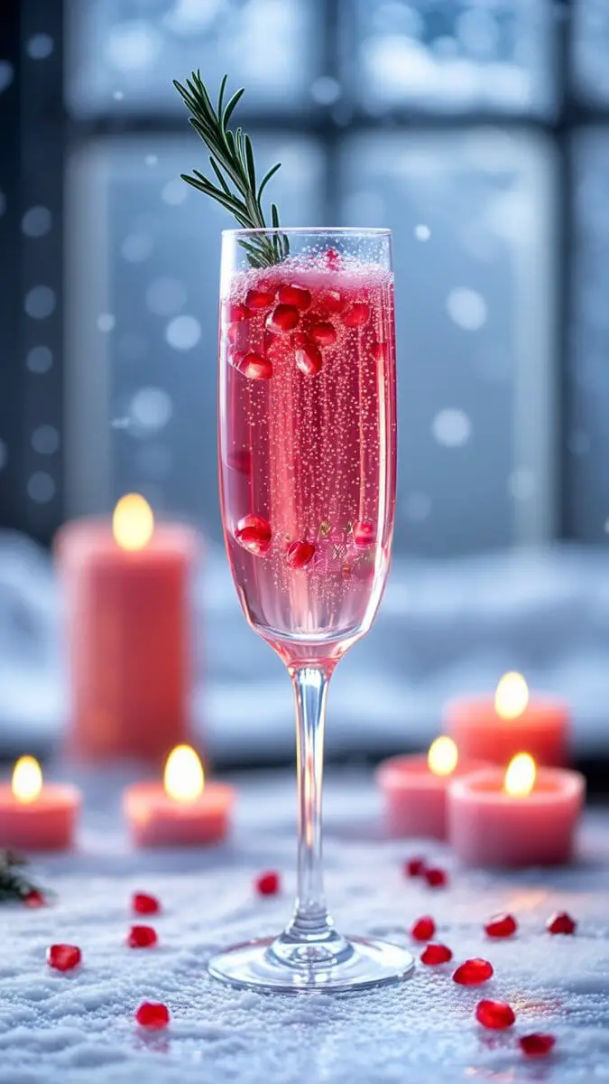 Pomegranate Champagne Cocktail