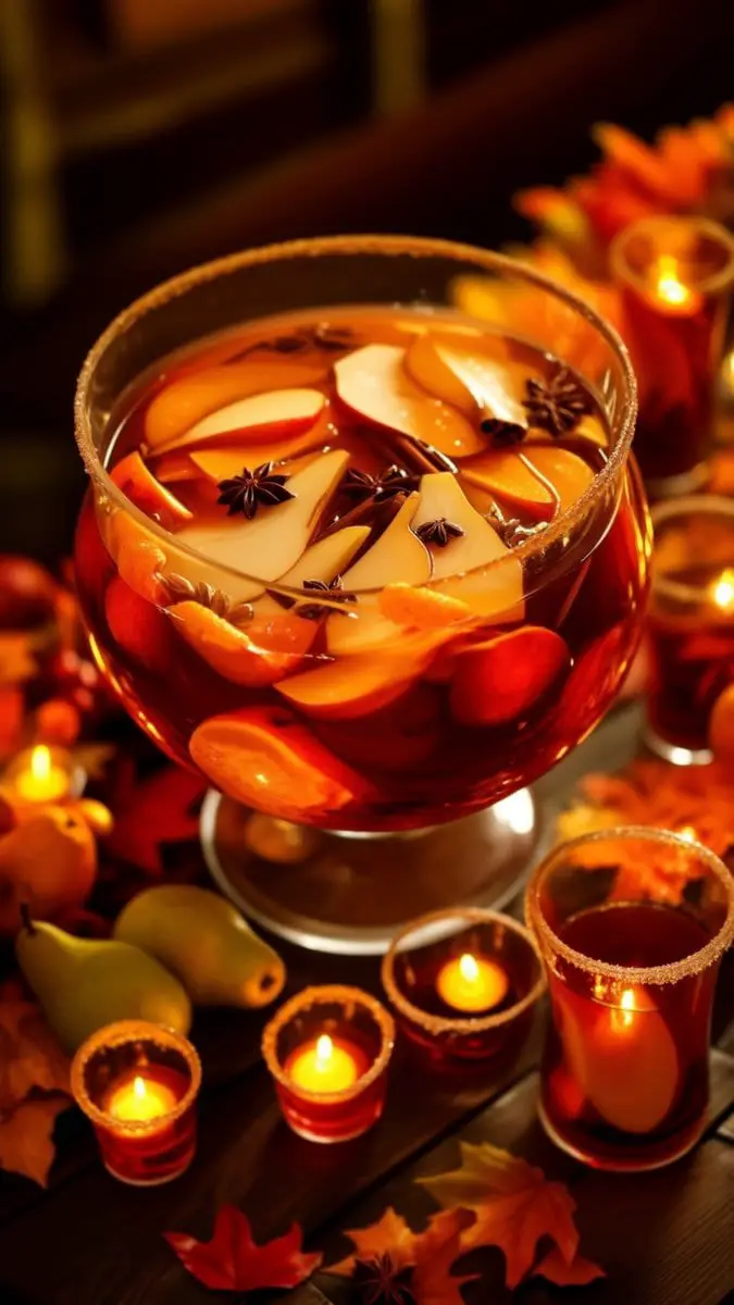 Spiced Pear Punch cocktail