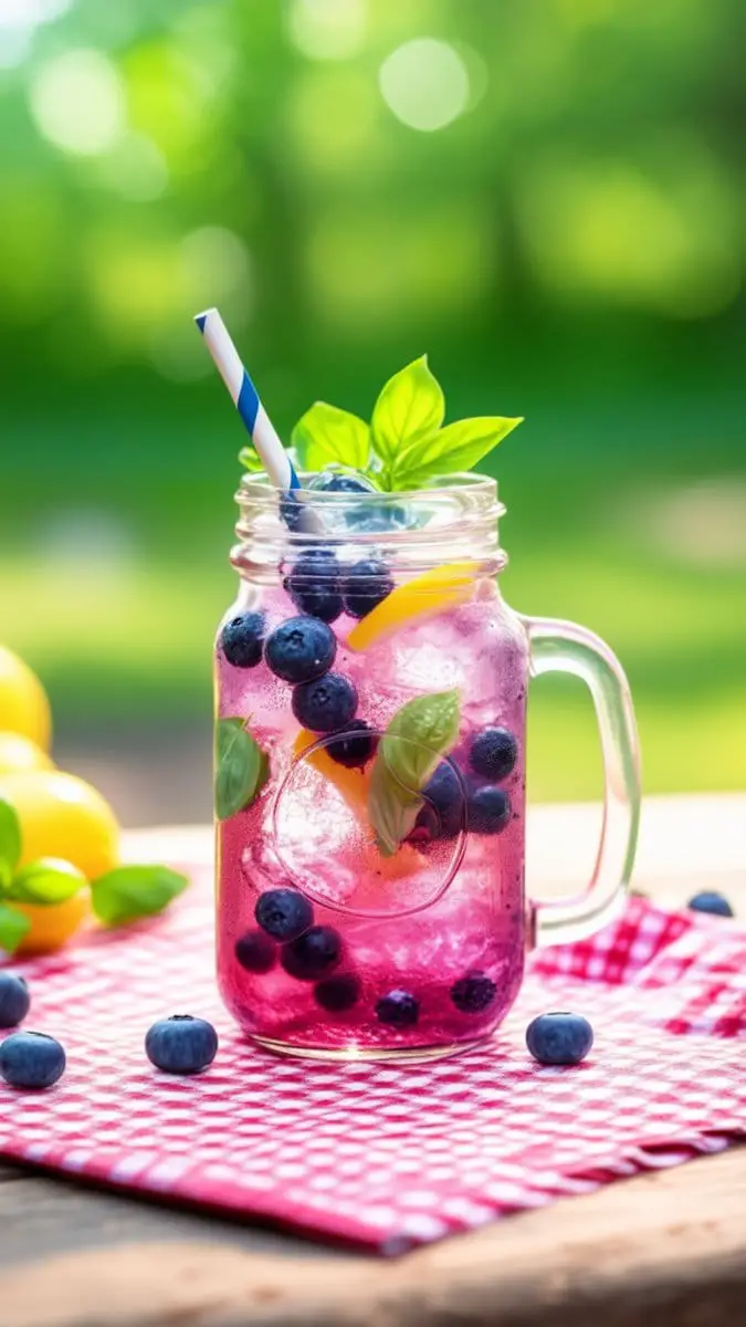 Blueberry Basil Lemonade