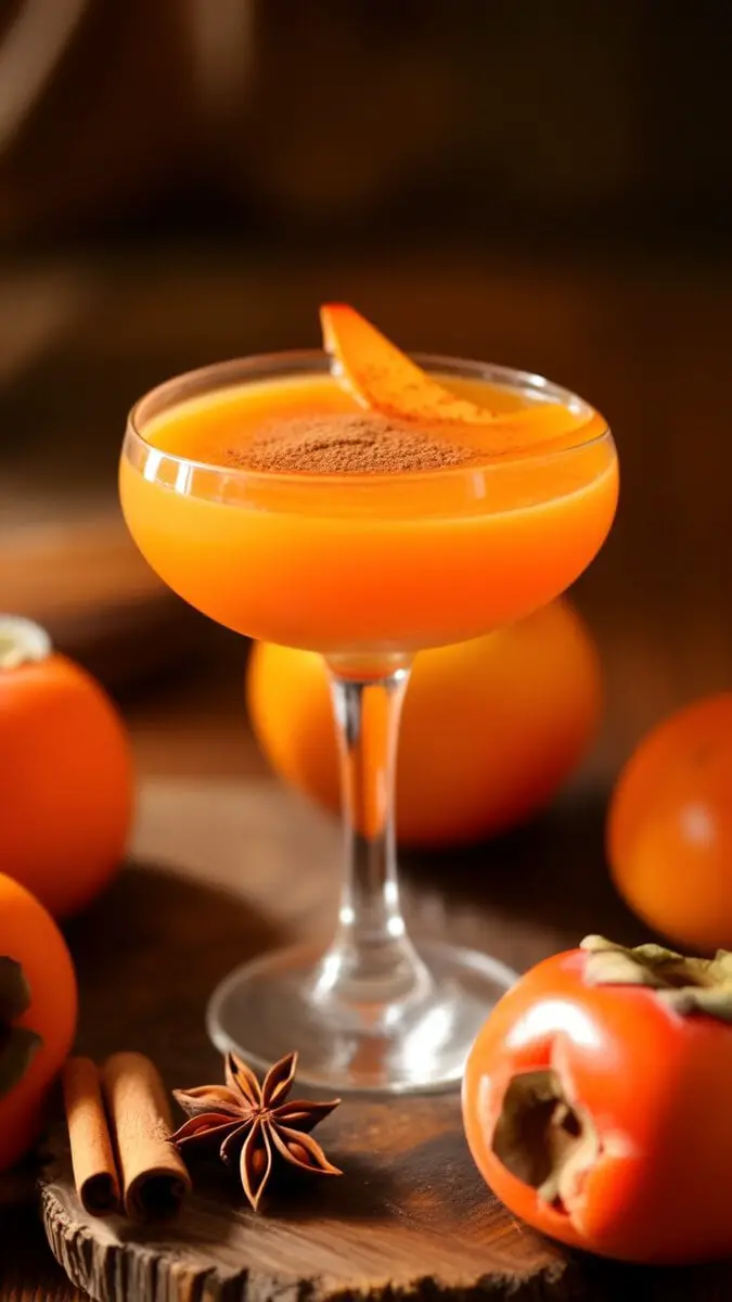 Spiced Persimmon Cocktail