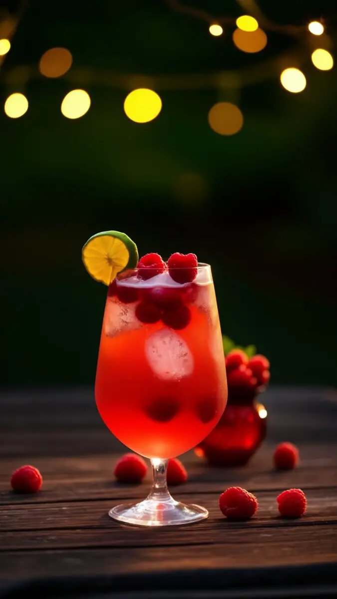 Raspberry Rum Fizz