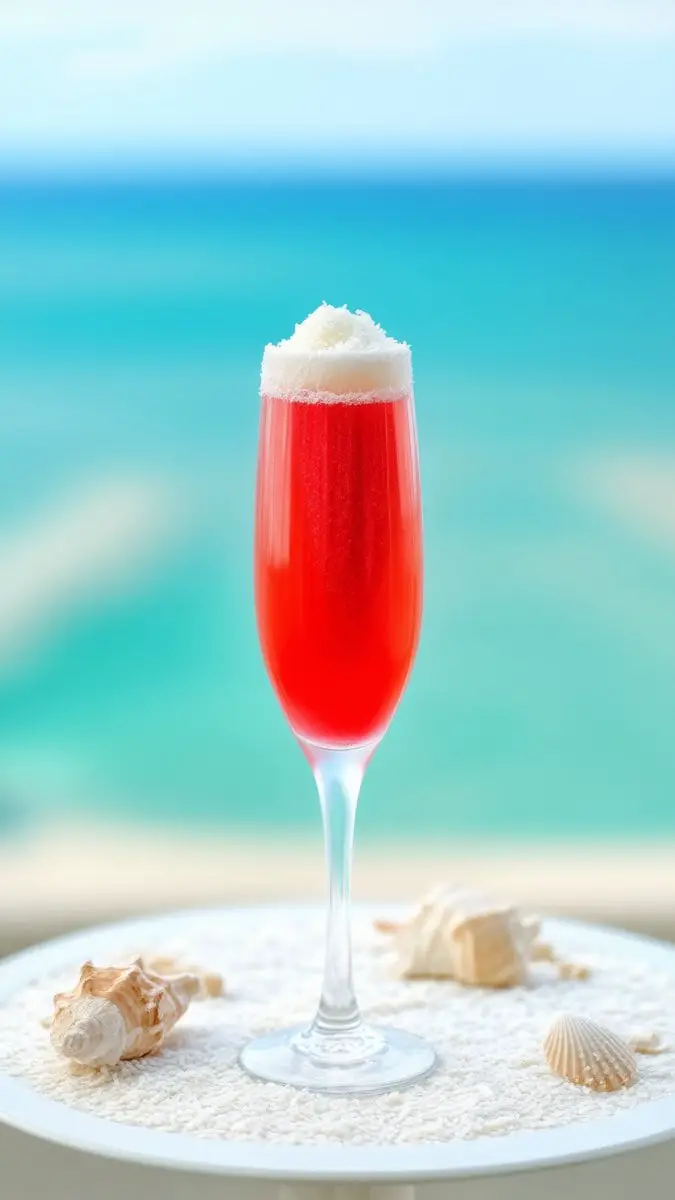 Raspberry Coconut Bellini