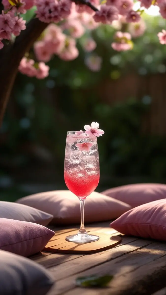 Cherry Blossom Vodka Fizz