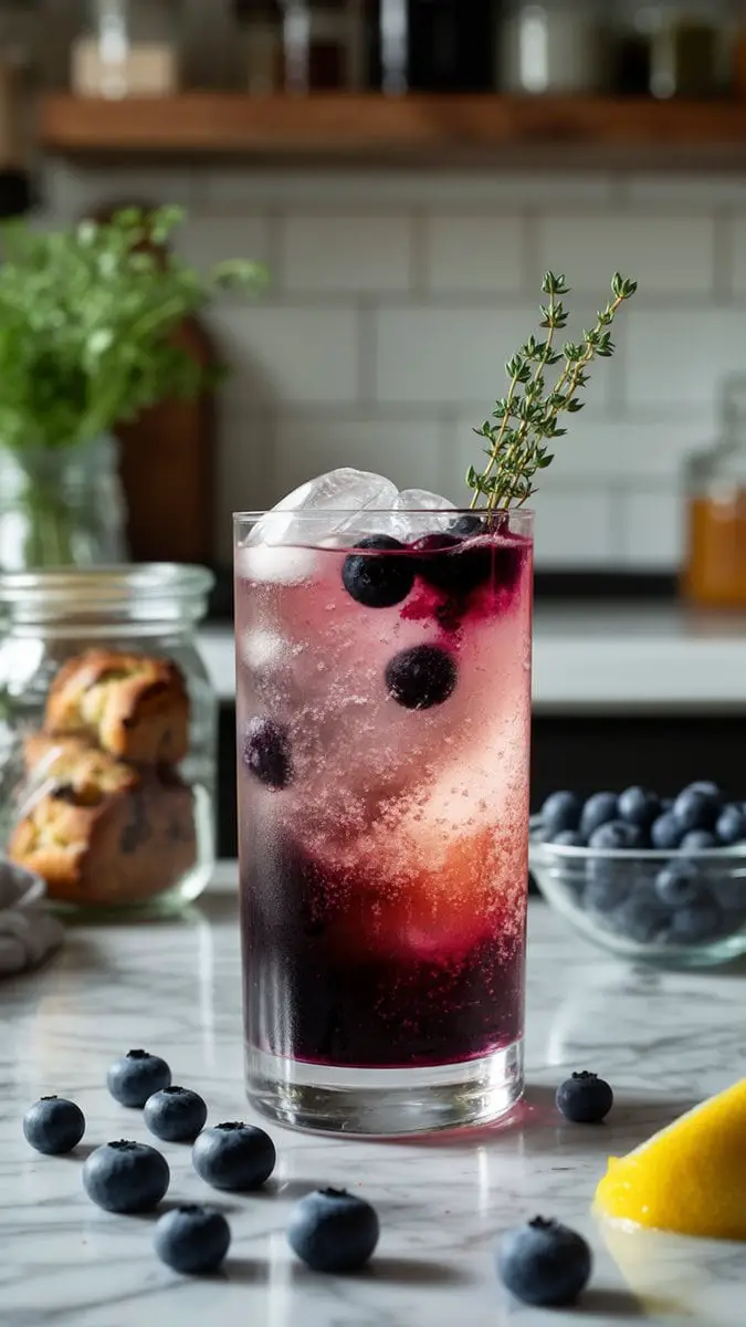 Blueberry Gin Fizz