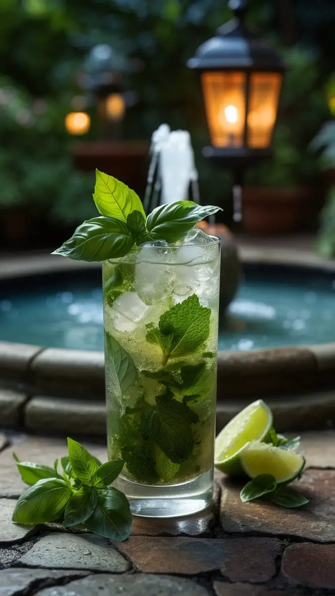 Basil and Lime Mojito