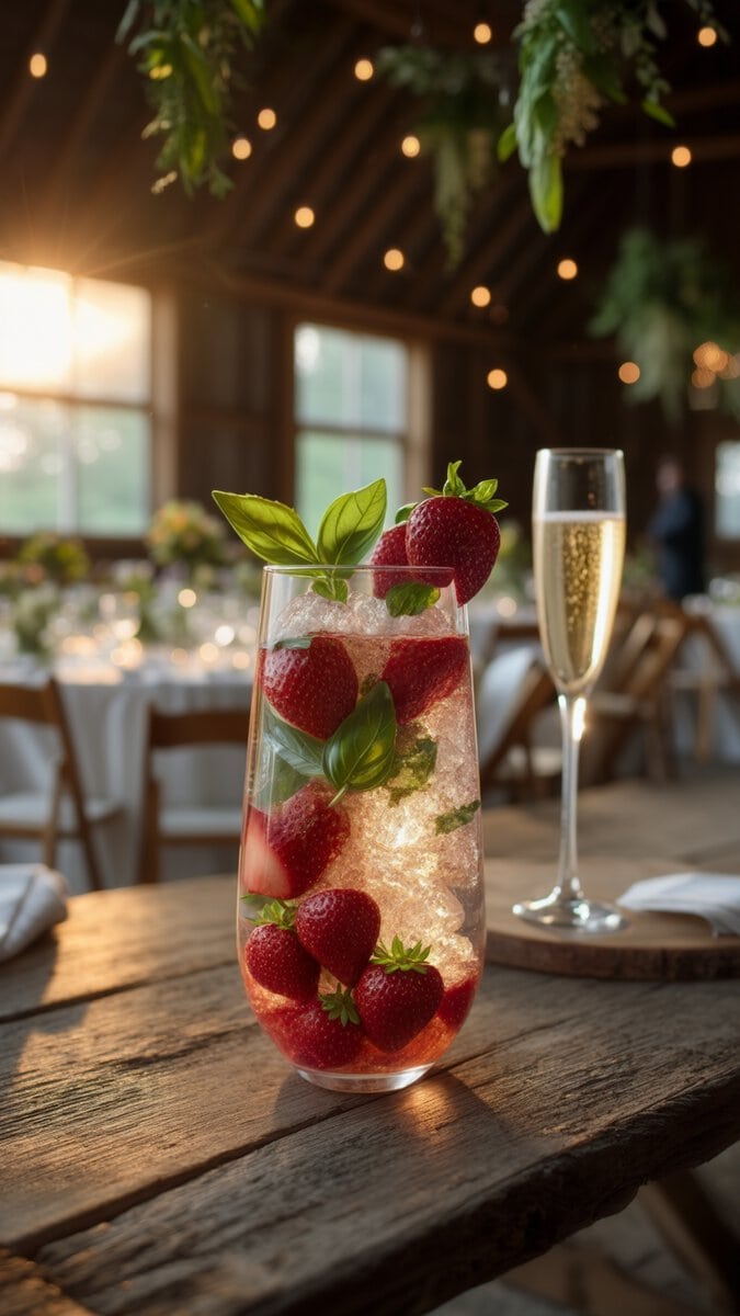 Sparkling Strawberry Basil Smash