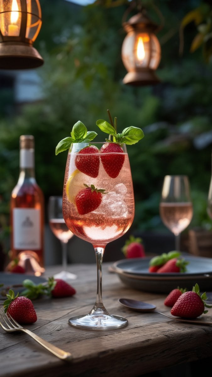 Strawberry Basil Spritzer