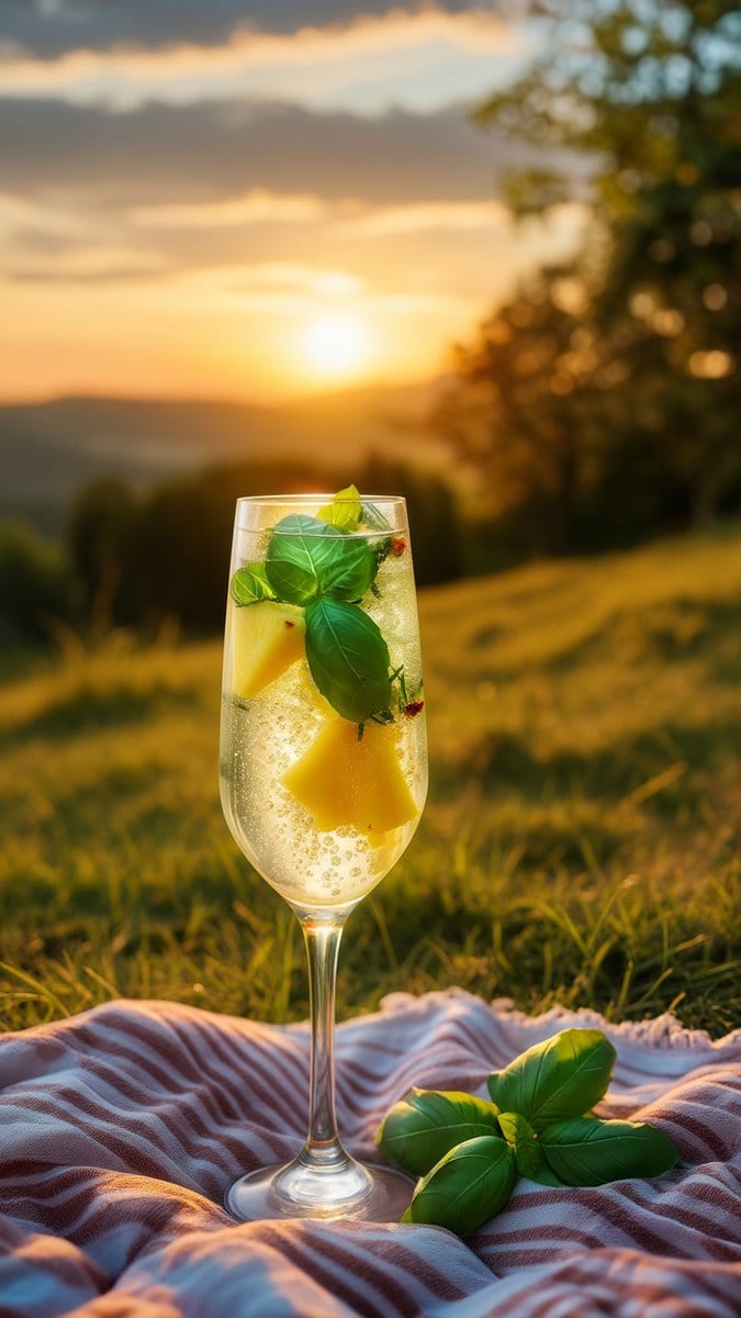 Pineapple Basil Spritzer