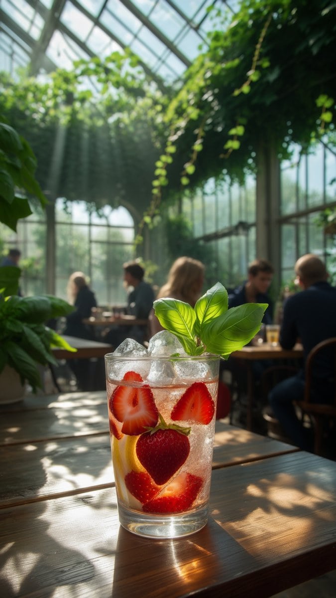 Strawberry Basil Lemonade Pitcher